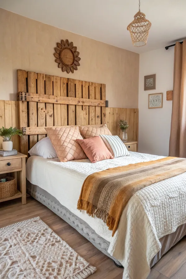 Tête de lit avec palettes